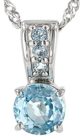 Sterling Silver Semi Mount Pendant Setting Round RD 7x7mm - Syzjewelry